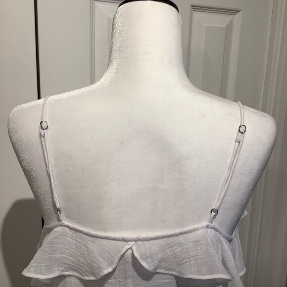 GUESS SPAGHETTI STRAP RUFFLE TOP SIZE M NWOT - Picture 6 of 7